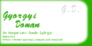 gyorgyi doman business card